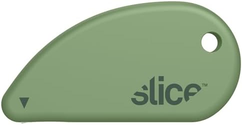Slice Micro Safety Cutter | Safe Ceramic Box Cutter Lasting 11x Longer than Metal | Keychain Box Opener | 1 Pack | Sage