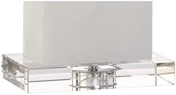 JONATHAN Y Tiggie 27" Alabaster Table Lamp, White Alabaster/Clear