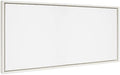 Kate and Laurel Sylvie Blank Framed Canvas Wall Art, 18x40 White, Modern Empty Canvas for Paint-Your-Own Art, Premium Framed