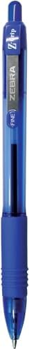 Zebra Pen Z-Grip Retractable Ballpoint Pen, Blue Ink, 0.7mm, 12-Pack