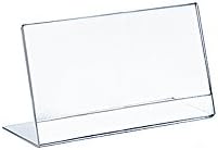Azar Displays 112723 7" W x 5" H Horizontal L-Shaped Sign Holder-10pk