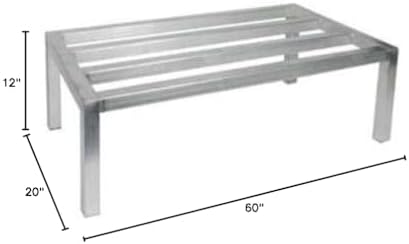 Winco 20-Inch by 60-Inch Dunnage Rack, 12-Inch High, 1200-Pound Capacity