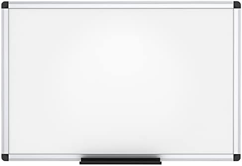 VIZ-PRO Dry Erase Board/Magnetic White Board, 48 X 32 Inches, Silver Aluminium Frame