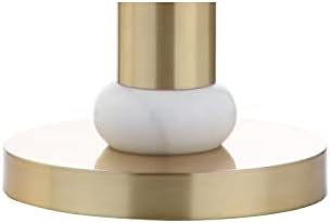 JONATHAN Y Gregory Table Lamp 27" Metal Marble Column Bedside, Brass Gold