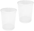 2-Pack 6-Gallon Round Steel Mesh Trash Can, Recycling Wastebasket, White
