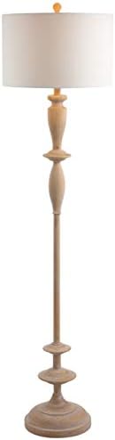 JONATHAN Y Aldrin Floor Lamp 63.5" Traditional Resin, Brown Wood Finish