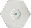 Decorative Wall Acoustic Panel. 12 x 10 x 0.4 inches with an artisan mirror design (Floral-Blue)
