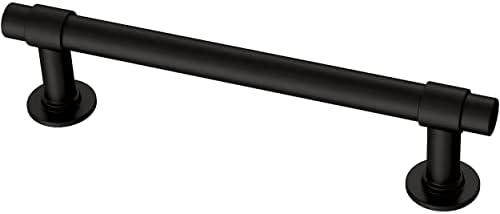 Franklin Brass Francisco (5-Pack) Cabinet Handles 4" Hole Center Pulls | Matte Black Hardware Kitchen Door, Drawers, Dressers, Furniture P29617Z-FB-B1
