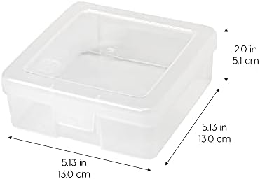 IRIS USA Clear Cases |Made in USA| Plastic Box Organizers (10-Pack)- Small