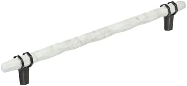 Amerock 10-1/16" Carrione Marble White/Oil-Rubbed Bronze Drawer Pull