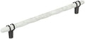 Amerock 10-1/16" Carrione Marble White/Oil-Rubbed Bronze Drawer Pull