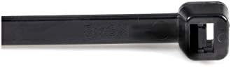 StarTech 10"(25cm) Cable Ties, 94V-2/UL Listed, Black, TAA (CBMZT10BK)