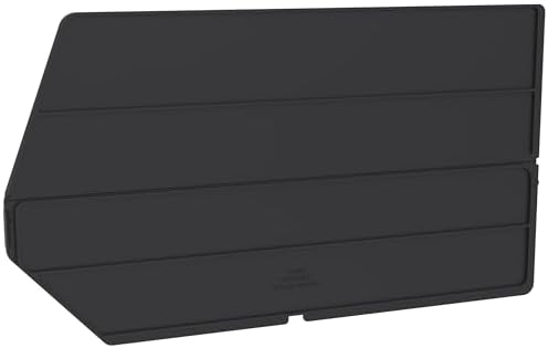 Akro-Mils 40260 Plastic Length Dividers for AkroBins Stackable Storage Bins Model 30260, Custom Storage Inserts for Tools, Crafts & Supplies, 6-Pack, Black