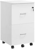 VASAGLE 2-Drawer File Cabinet, Small Rolling, Locking, Printer Stand
