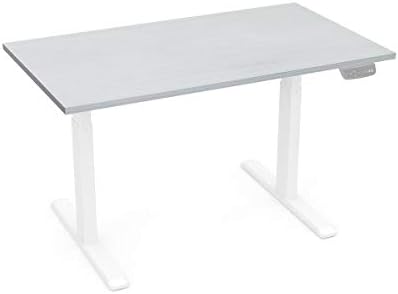 Monoprice Desk Table Top Shelf for Sit-Stand Height Adjustable Desks, 47.2" x 29.5" rectangular 1" thick, pre-drilled holes, White - Workstream Collection