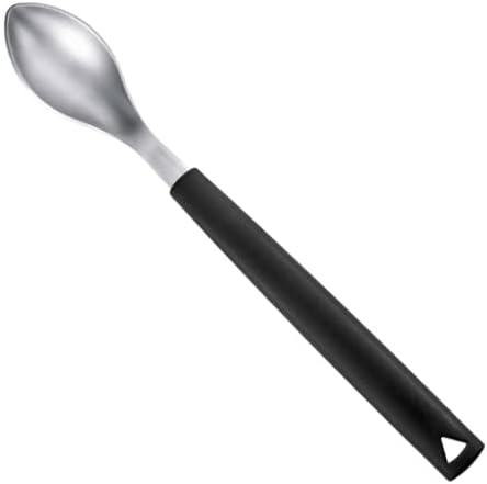 triangle Large Quenelle Spoon, Carded - Stainless Steel - Creates Smooth, Rounded Scoops for Plating - GreenGrip Handle - Dishwasher Safe - Made in Germany