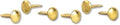 ACCO Brass Paper Fasteners, 1/2", Plated, Box (71709), 100 Fasteners (Pack of 2)