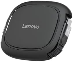 Lenovo 240W USB-C Retractable Cable, PD Fast Charging USB-C to USB-C, Smart Retractable Design, 1.2m (3.94 Ft), 480Mbps Data Transfer, Compact Portable Charger Cable for Laptop Tablet Phone, Black