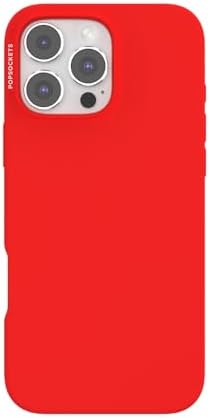 PopSockets iPhone 16 Pro Max Phone Case with MagSafe, Wireless Charging Compatible, Red - Rosso