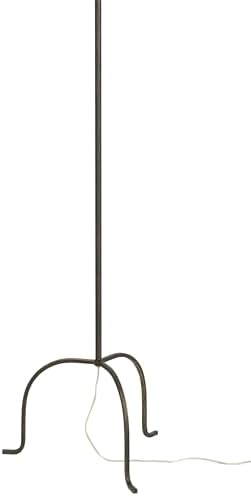 Nourison Home 66" Black Wrought Iron Heritage Metal Slim Tripod Standing Floor Lamp for Modern, Industrial, Minimalist Living Room, Bedroom, Dining Room, Reading