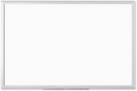 U Brands Magnetic Whiteboard, 36" x 24", Wall Mounted Dry Erase Board with Silver Aluminum Frame, White Board for Home, Office, Classroom