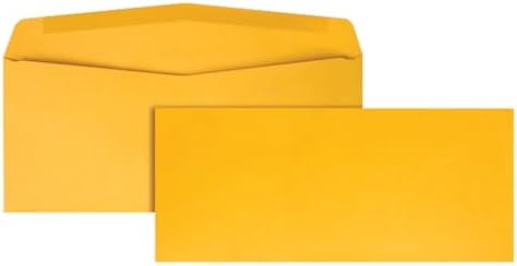 Quality Park #10 Envelopes, Durable 28 lb Kraft Paper, 4-1/8 x 9-1/2 Inches, Gummed, 500 per Box (QUA11162)