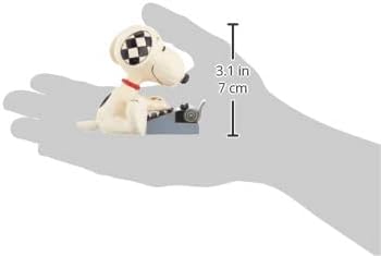 Enesco Jim Shore Peanuts Snoopy Typing Miniature Figurine, 3 Inch, Multicolor