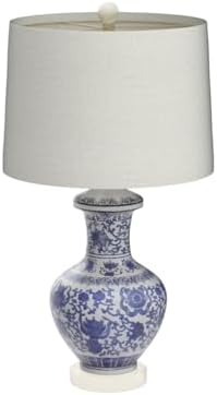 JONATHAN Y Jennifer Ceramic Ginger Jar Lamp 25.25", Blue/White, Set of 2