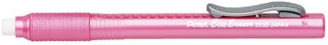 Pentel Clic Eraser Grip, Retractable Eraser, Pink Barrel, Box of 12 (ZE22P)