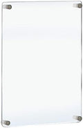 Azar Displays 105531 22-Inch by 28-Inch Wall Mount Standoff Acrylic Poster Frame - Clear Acrylic Wall Frame with Standoff Hardware – Frameless Poster Sign Holder with Rounded Corners. Overall Size 31.5” x 23.5”