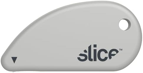 Slice Micro Safety Cutter | Safe Ceramic Box Cutter Lasting 11x Longer than Metal | Keychain Box Opener | 1 Pack | Earth White
