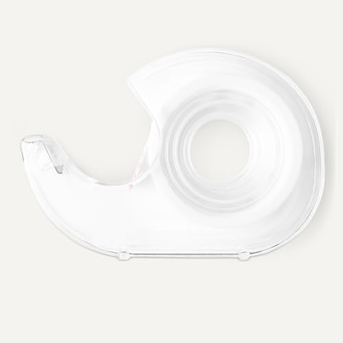 Amazon Basics Matte Finish Invisible Tape with Dispenser, 3/4" x 300" (8.33 Yards), Translucent, 3-Pack