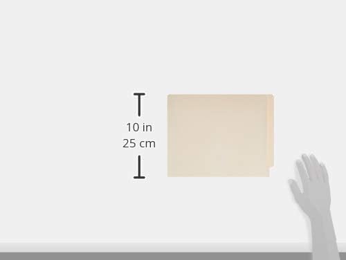 Smead Shelf-Master End Tab File Folders,Manila,Reinforced Straight-Cut Tabs,Letter Size,100 Count (Pack of 5)