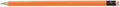 Pencil Guy Blank Neon Round Pencils, Neon Orange, Sharpened