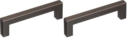 Amerock | Cabinet Pull | Oil Rubbed Bronze | 3-3/4 inch (96 mm) Center to Center | Monument | 2 Pack | Drawer Pull | Drawer Handle | Cabinet Hardware