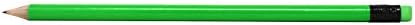 Pencil Guy Blank Neon Round Pencils, Neon Green, Sharpened