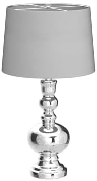 JONATHAN Y Genie 28.5" Glass Table Lamp, Mercury Silver, Set of 2