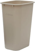 Winco PWR-41BE Waste Basket, 10 Gallon, Plastic ,Beige