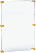 Azar Displays 105536-GLD Acrylic Floating Double Panel Wall Frame,24" x 36" Graphic Size, Overall Frame Size: 28" x 40", Gold