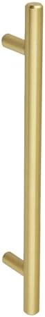 Amazon Basics Euro Bar Cabinet Handles, Kitchen Cabinet Pulls, Hardware for Cupboards, 1/2-inch Diameter, 7.38-inch Length, 5-inch Hole Center, Golden Champagne, 25-Pack