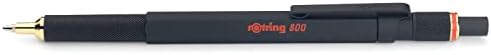 Rotring 800 Retractable Ballpoint Pen, Metal Barrel, Medium Point, Black Ink, Refillable, 1 Count