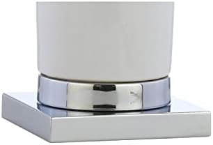 JONATHAN Y Dallas LED Table Lamp Ceramic Metal 31.5", White/Chrome