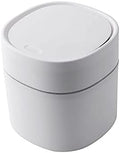 Trash can Plastic Mini Trash Can with Lid Modern Wastebasket for Bathroom Vanity Desktop Tabletop Or Coffee Table- 2 L-Blue/White Wastebasket (Color : Blue B Size : 2 Pack) (White B 1 Pack)