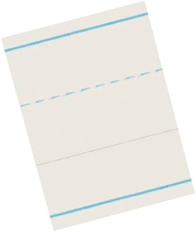 School Smart Zaner-Bloser Writing Paper, Handwriting Practice Lined Paper, Grade K Learning, 1-1/8 Inch Rule, 10-1/2 x 8 Inches, 500 Sheets (Pack of 10)
