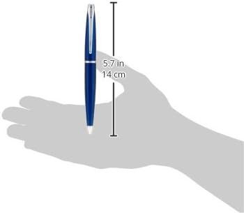 Cross ATX Translucent Blue Lacquer Ballpoint Pen, Medium Point, Black Ink