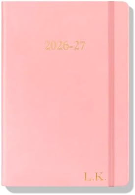 Wykeham's Executive 2026-27 Daily Journal Planner – Customization Available – Mid-Year Academic Diary – July 2026 to June 2027 (Personalized Rose, 8.5"×5.5")