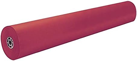 Pacon Rainbow Lightweight Duo-Finish Kraft Paper Roll, 3-Feet by 1000-Feet, Scarlet (63030)