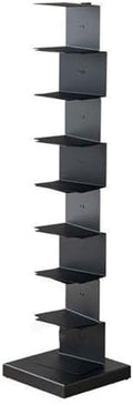Invisible Floating Bookshelf With Metal Spine Wall Mounted Storage For Books And Decor, Space-Saving Display Unit For Home And Office Use(Black,X-Large)