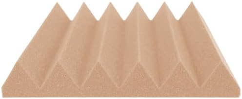Foam Factory Inc 24 Pack Color Acoustic Foam Panel Studio Soundproofing Wedge Wall Tiles 12” X 12” X 2” (Rosy Beige)