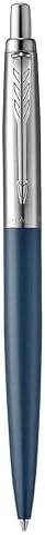 Parker Jotter XL Ballpoint Pen, Primrose Matte Blue with Chrome Trim, Medium Point Blue Ink, Gift Box
